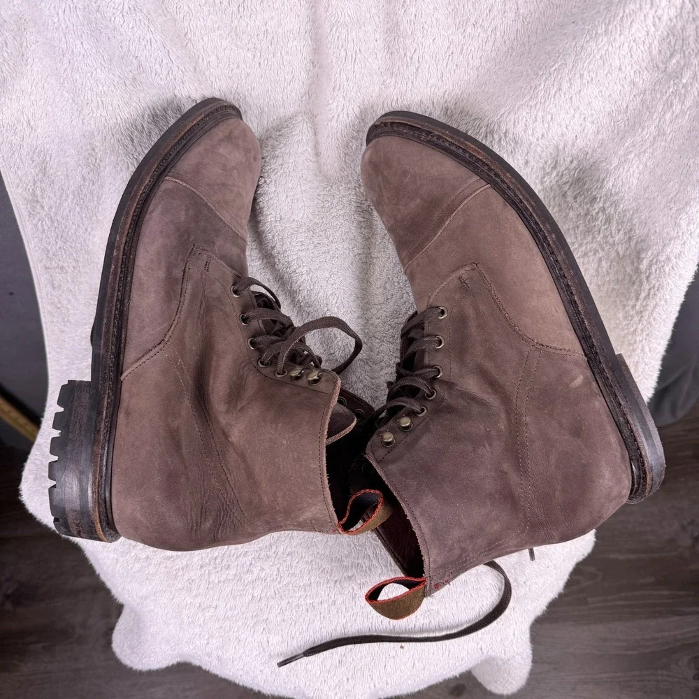 Allen Edmonds‎ Surrey Men's Boots Outsole Cap Toe Light Brown Size 11D Commando